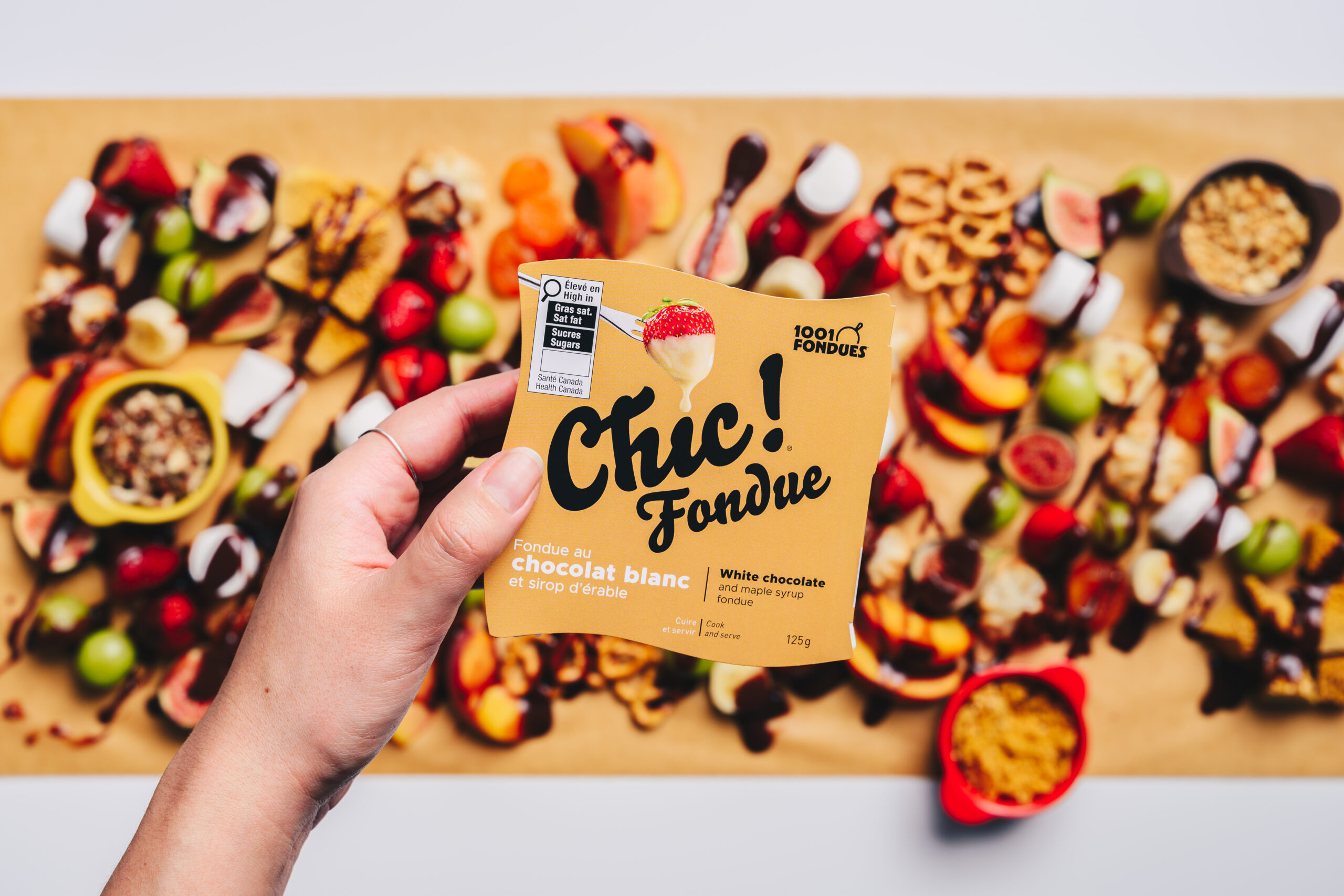 Fondue au chocolat blanc