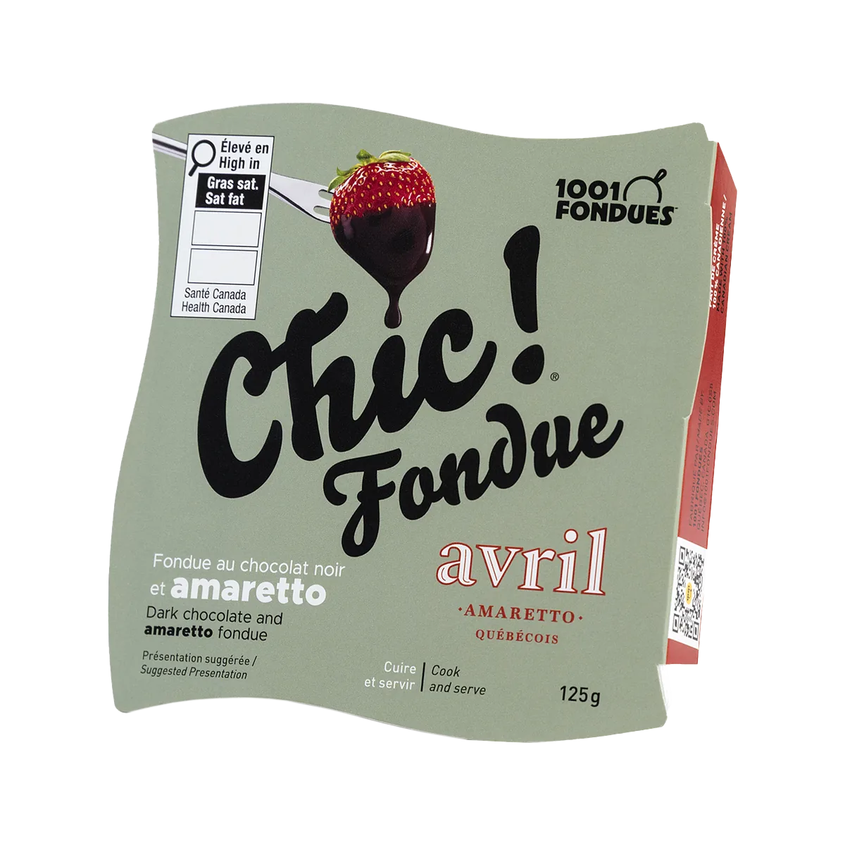 Chic! Fondue au chocolat noir et amaretto Avril