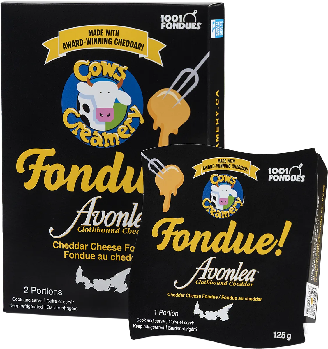 COWS Fondue – Fondue au cheddar Avonlea Clothbound - COWS